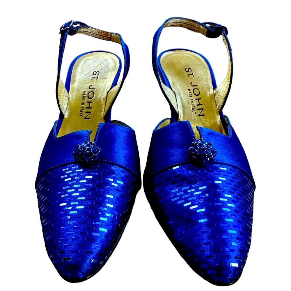 St. John Royal Blue Slingback Pumps Size 6.5